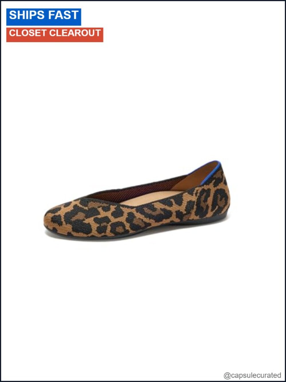 Women's Round Toe Ballet Flats Knit Recycled Plastic Bottles Washable Comfort
